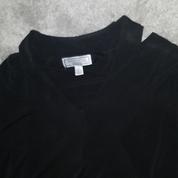 Women's Black Career V-neck Blouse - Picture 3 of 11